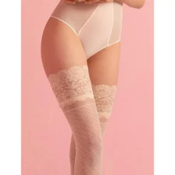 Bas Top Fiore Fragile Effet Croisillon 6 Bas Top Fiore Fragile Effet Croisillon -Bas et Collants Soldes Boutique bas top fiore fragile effet croisillon 2