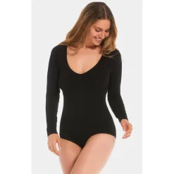 Body Manches Longues Col Rond Bambou 5 Body Manches Longues Col Rond Bambou -Bas et Collants Soldes Boutique body manches longues col rond bambou 2