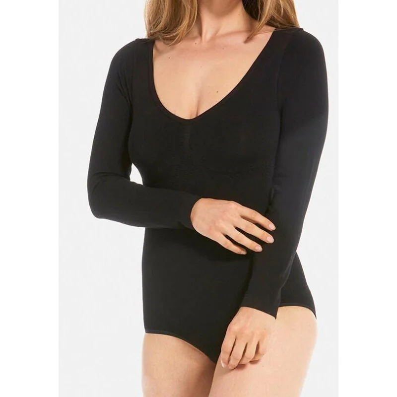 Body Manches Longues Col Rond Bambou 1 Body Manches Longues Col Rond Bambou