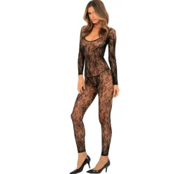 Obsessive Body Stocking Dentelle Floral Sans Pied
