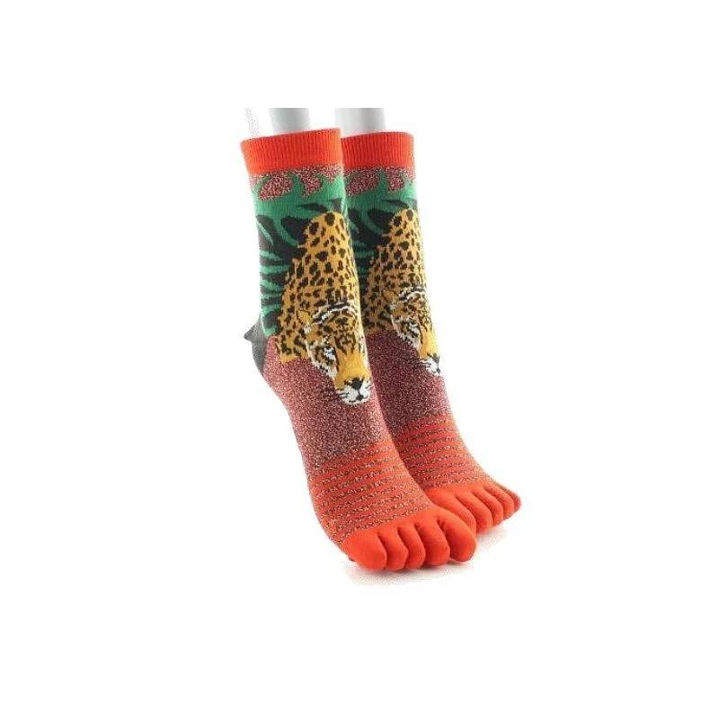 Chaussettes 5 Doigts Jungle Leopard Berthe Aux Grands Pieds 2 Chaussettes 5 Doigts Jungle Leopard Berthe Aux Grands Pieds – Image 2