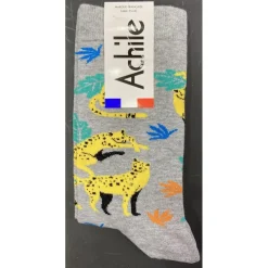 Chaussettes Achile Coton Guépard -Bas et Collants Soldes Boutique chaussettes achile coton guepard 1 2
