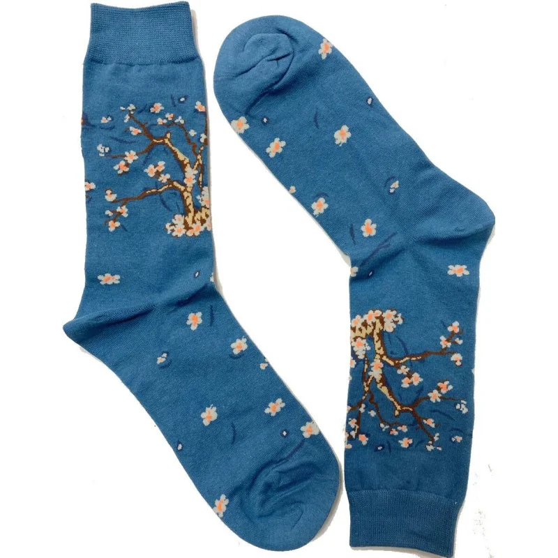 Les Petits Caprices Chaussettes Coton Amandier En Fleurs D'apès V Gogh 1 Les Petits Caprices Chaussettes Coton Amandier En Fleurs D'apès V Gogh