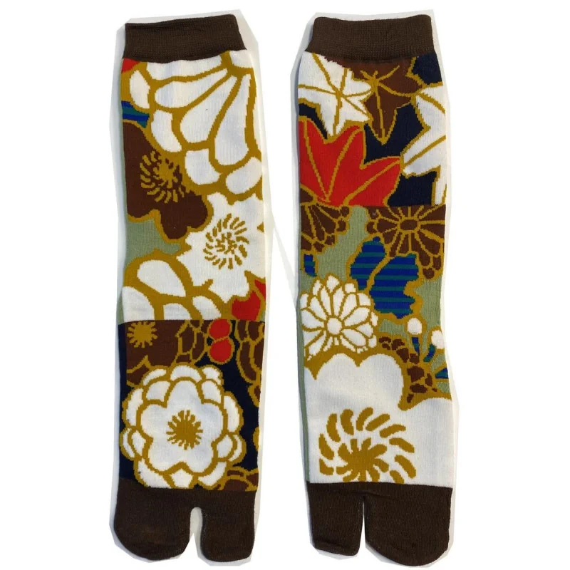 Les Petits Caprices Chaussettes Japonaises Coton Bouquet Fleurs D'Automne 1 Les Petits Caprices Chaussettes Japonaises Coton Bouquet Fleurs D'Automne