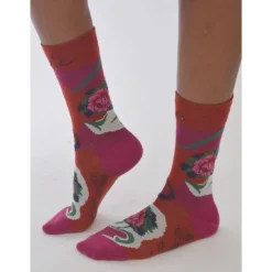 Berthe Aux Grands Pieds Chaussettes Laine Bouquet De Roses Berthe