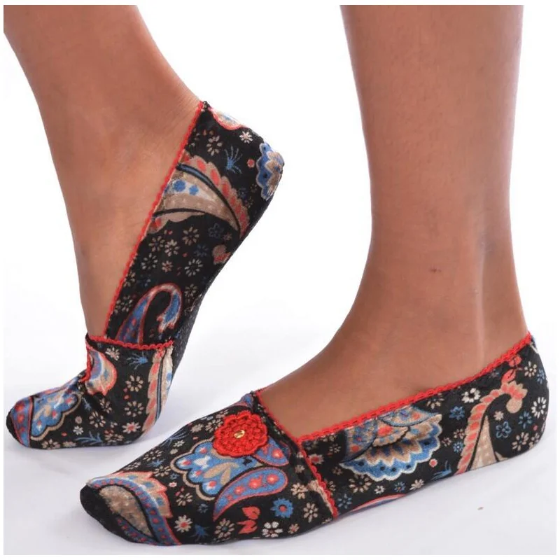 Chausson Ixli Fleurs Wakonda Rouge 2 Chausson Ixli Fleurs Wakonda Rouge – Image 2