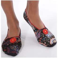 Chausson Ixli Fleurs Wakonda Rouge 5 Chausson Ixli Fleurs Wakonda Rouge -Bas et Collants Soldes Boutique chausson ixli fleurs wakonda rouge 2