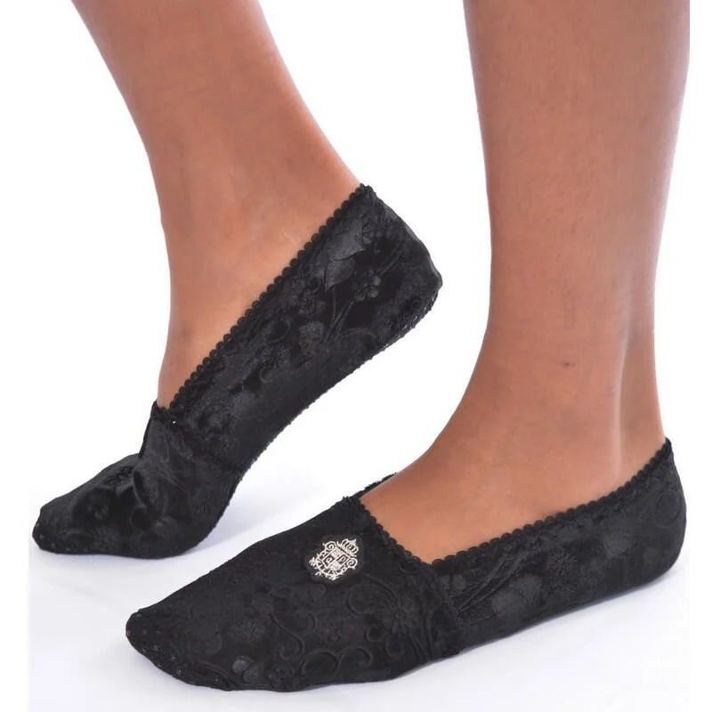 Chausson Ixli Noir Fleurs Alareen Argent 1 Chausson Ixli Noir Fleurs Alareen Argent