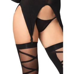 Coffret Séduction Bas Manchons Et Guépière Trompe L'oeil Leg Avenue -Bas et Collants Soldes Boutique coffret seduction bas manchons et guepiere trompe l oeil leg avenue 4