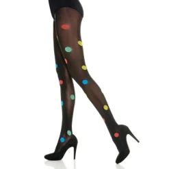 Voila Collant à Pois Sakura Multi -Bas et Collants Soldes Boutique collant a pois sakura multi 2