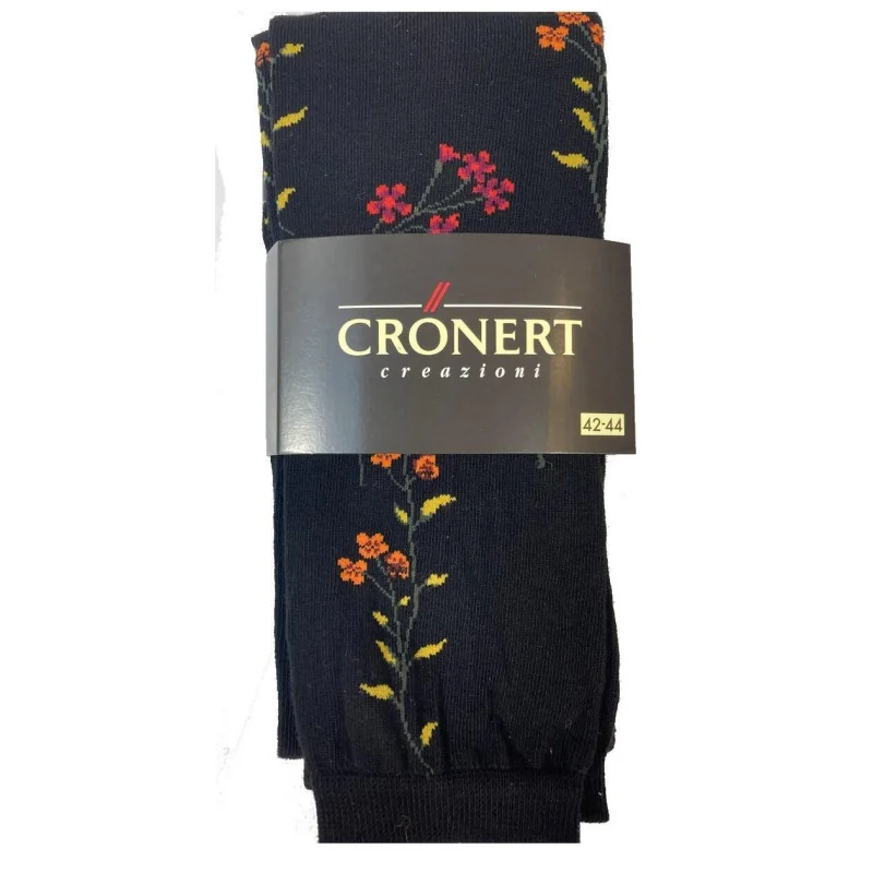 Collant Coton Bio Sans Pieds Cronert Bouquet Fleuri 2 Collant Coton Bio Sans Pieds Cronert Bouquet Fleuri – Image 2