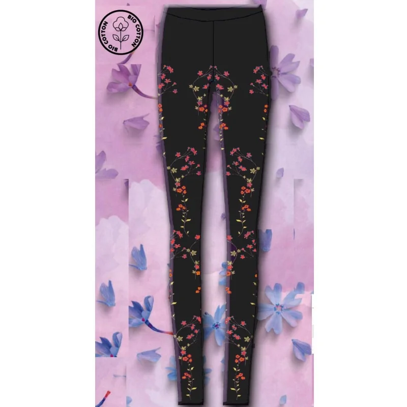 Collant Coton Bio Sans Pieds Cronert Bouquet Fleuri 1 Collant Coton Bio Sans Pieds Cronert Bouquet Fleuri
