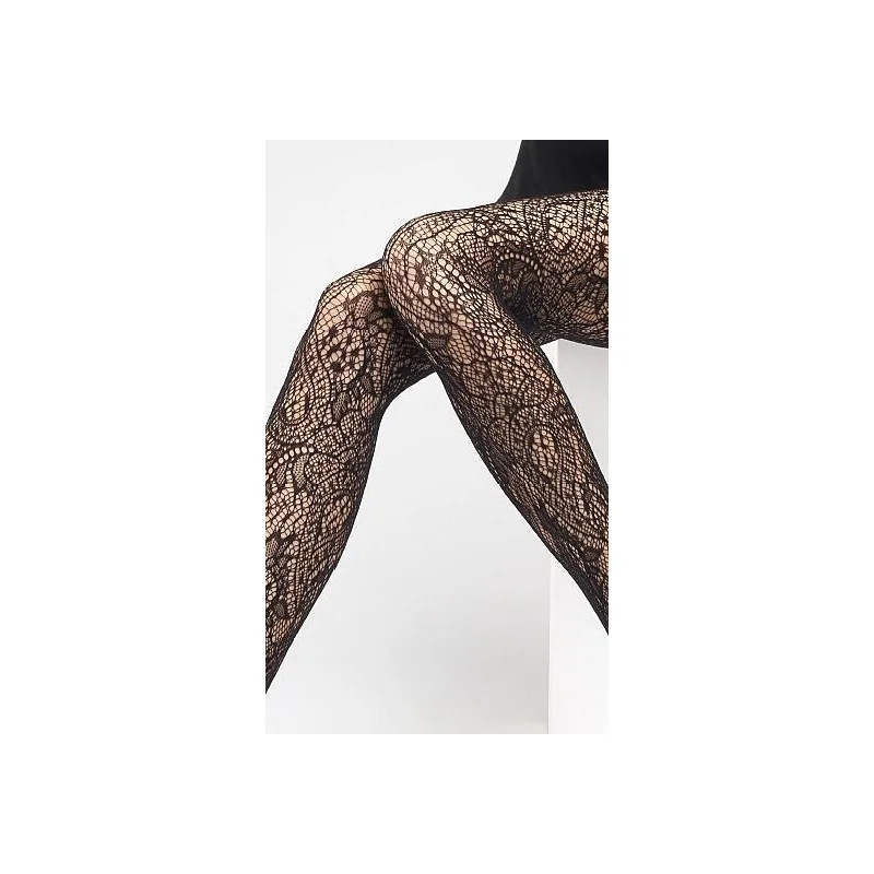 Collant Dentelle Bouquet Baroque Platino 2 Collant Dentelle Bouquet Baroque Platino – Image 2