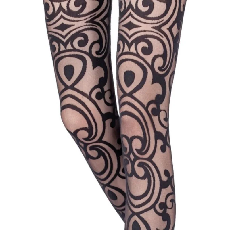 Collant Emilio Cavallini Effet Trompe L'oeil Tribale 2 Collant Emilio Cavallini Effet Trompe L'oeil Tribale – Image 2