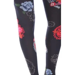 Collant Fil De Joie Motif Cachemire Fleuri -Bas et Collants Soldes Boutique collant fil de joie motif cachemire fleuri 2