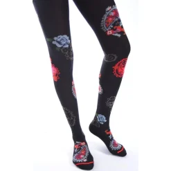 Collant Fil De Joie Motif Cachemire Fleuri