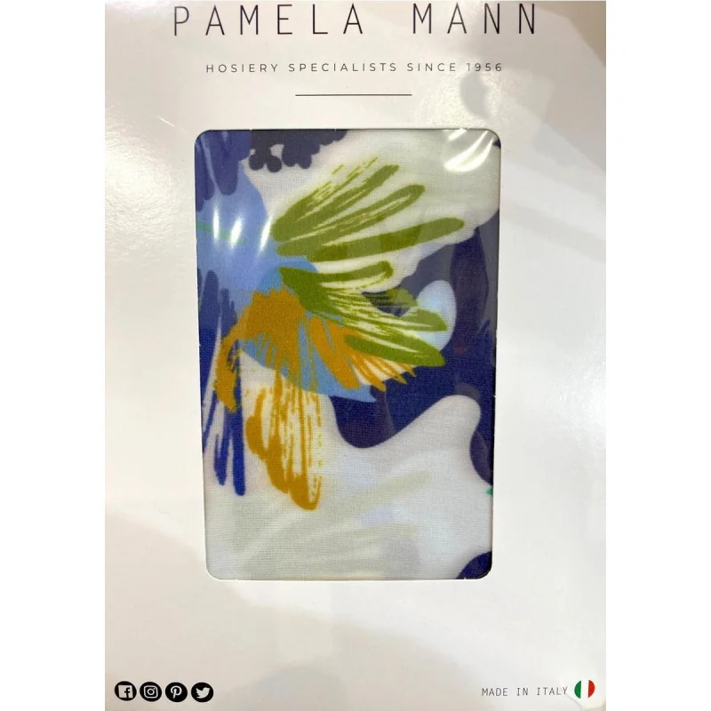 Collant Imprimé Dahlia Bleu Pamela Mann 2 Collant Imprimé Dahlia Bleu Pamela Mann – Image 2