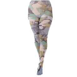 Collant Imprimé Dahlia Bleu Pamela Mann