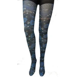 Les Petits Caprices Collant Imprimé Lotus Vert