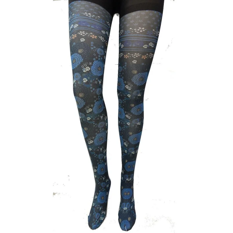 Les Petits Caprices Collant Imprimé Lotus Vert 1 Les Petits Caprices Collant Imprimé Lotus Vert