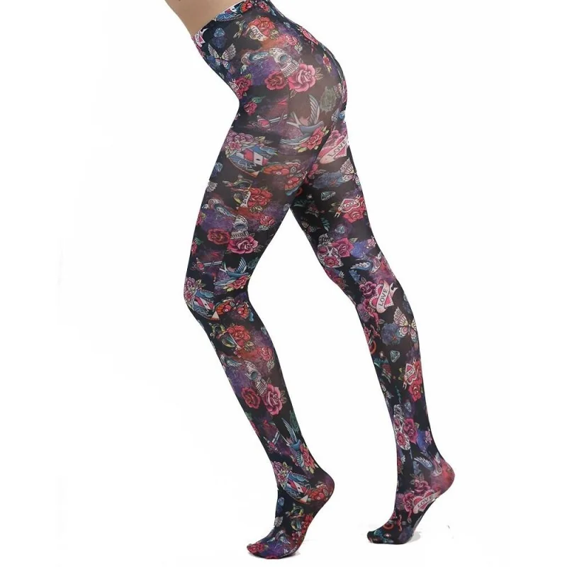 Collant Imprimé Skulls Sugar PAmela Mann 2 Collant Imprimé Skulls Sugar PAmela Mann – Image 2