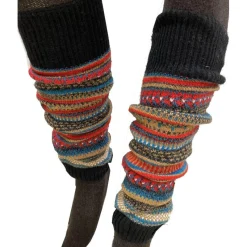 Les Petits Caprices Guêtres Laine Patchwork Ethnique -Bas et Collants Soldes Boutique guetres laine patchwork ethnique 3