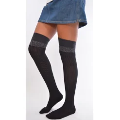 San Giacomo Jambière Douce Rayures Lurex 6 San Giacomo Jambière Douce Rayures Lurex -Bas et Collants Soldes Boutique jambiere douce rayures lurex 2