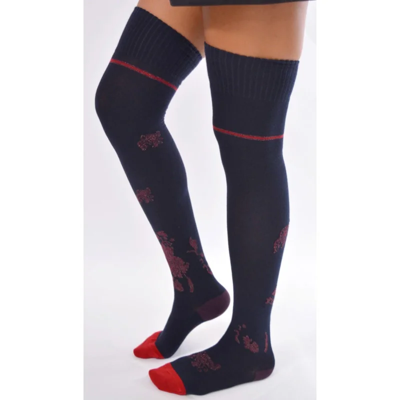 Jambières Hiver Marine à Violettes Berthe Aux Grands Pieds 1 Jambières Hiver Marine à Violettes Berthe Aux Grands Pieds