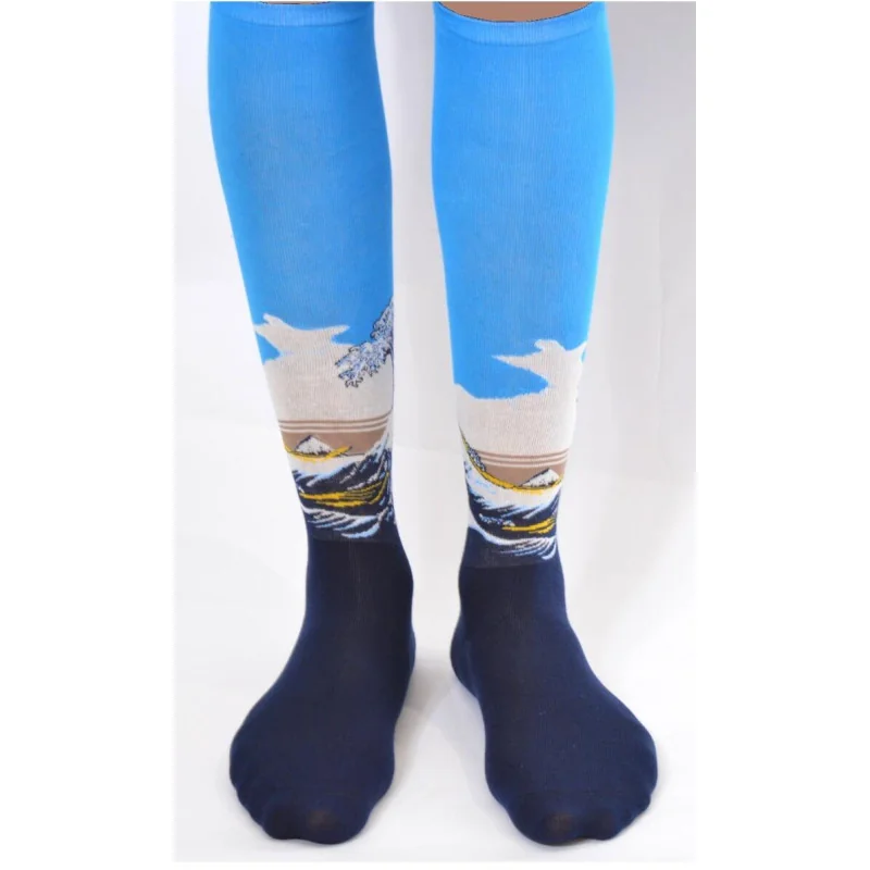 Les Petits Caprices Mi Bas Estampe D'Hokusai La Vague 3 Les Petits Caprices Mi Bas Estampe D'Hokusai La Vague – Image 3