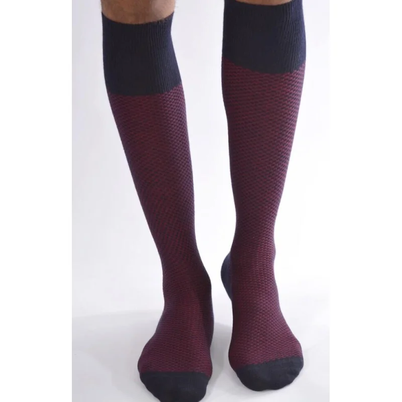 San Giacomo Mi Bas Laine Merinos Marine Nid D'abeille 2 San Giacomo Mi Bas Laine Merinos Marine Nid D'abeille – Image 2