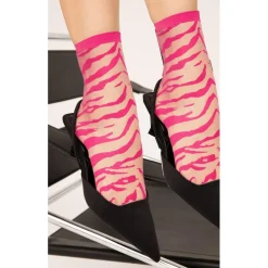 Socquette Fiore Tigre Trompe L'oeil 4 Socquette Fiore Tigre Trompe L'oeil -Bas et Collants Soldes Boutique socquette fiore tigre trompe l oeil 1