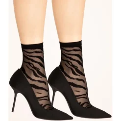 Socquette Fiore Tigre Trompe L'oeil 5 Socquette Fiore Tigre Trompe L'oeil -Bas et Collants Soldes Boutique socquette fiore tigre trompe l oeil 2