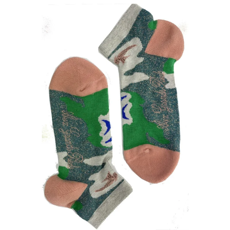 Socquette Sport Berthe Aux Grands Pieds Oiseaux Bleus 2 Socquette Sport Berthe Aux Grands Pieds Oiseaux Bleus – Image 2