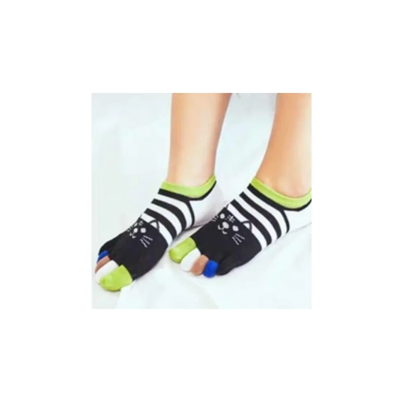 Les Petits Caprices Socquettes 5 Doigts Chats Rayés 2 Les Petits Caprices Socquettes 5 Doigts Chats Rayés – Image 2