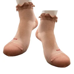 Socquettes Soie Rose Cotes Et Frou Frou Berthe Aux Grands Pieds -Bas et Collants Soldes Boutique socquettes soie rose cotes et frou frou berthe aux grands pieds 2