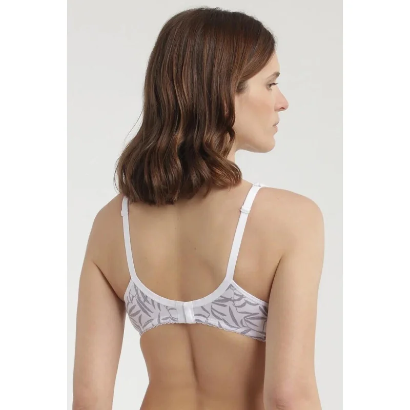 Soutien Gorge Dim Generous Coton Bio Feuilles Pastel 2 Soutien Gorge Dim Generous Coton Bio Feuilles Pastel – Image 2