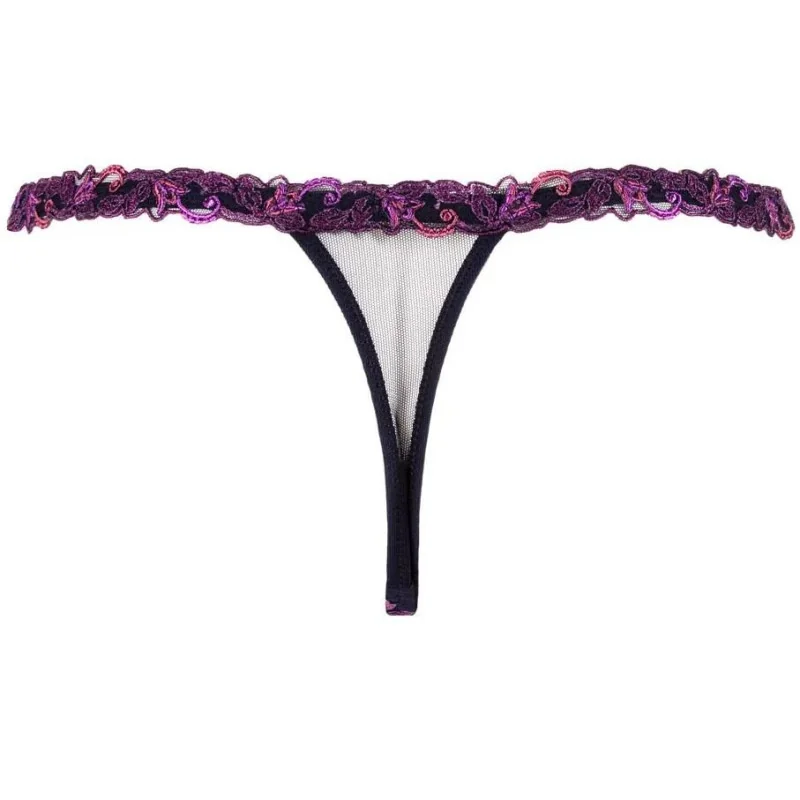 LISE CHARMEL String Taille Basse Foret Lumiére Foret Pourpre 2 LISE CHARMEL String Taille Basse Foret Lumiére Foret Pourpre – Image 2